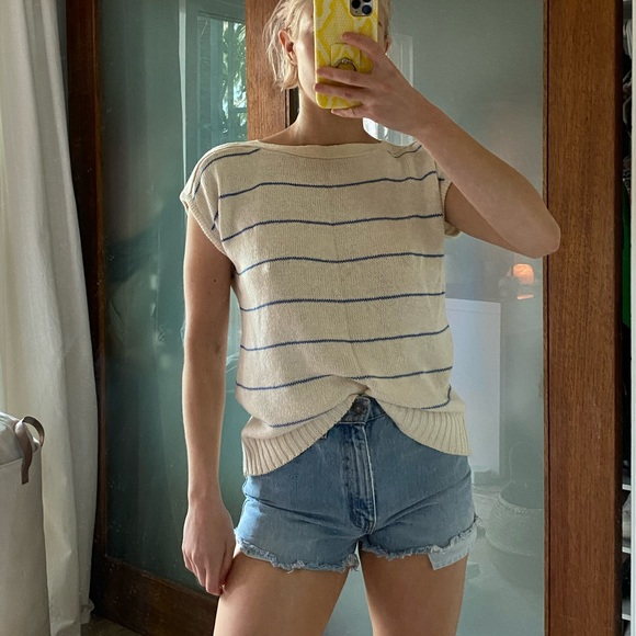 Vintage Sweaters - Nautical vintage striped sweater vest